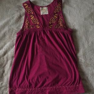 Beautiful and Bright Embroidered Tank